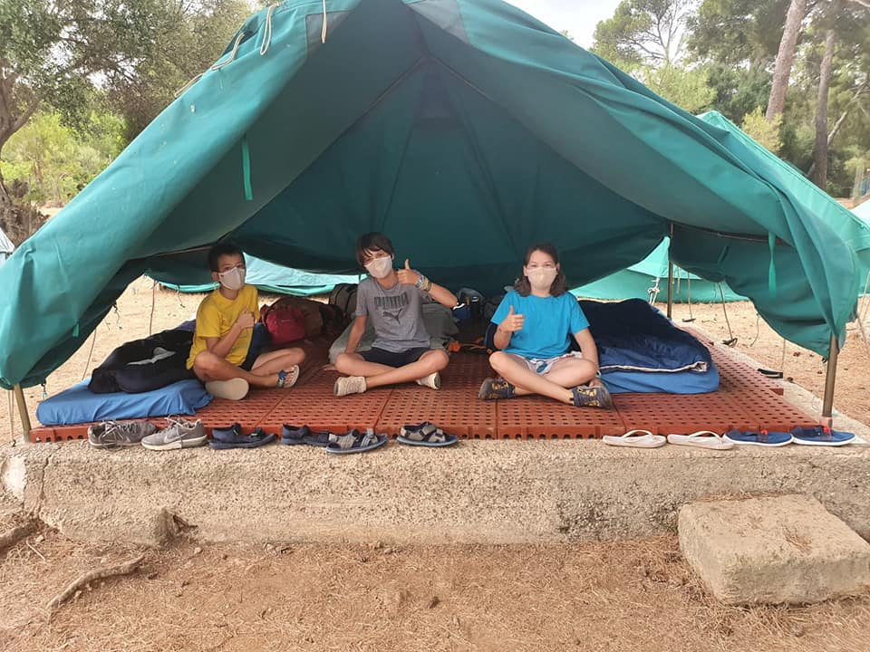 Durante los campaments en la Victòria, se han seguido las mesures sanitarias para evitar contagios de covid-19.