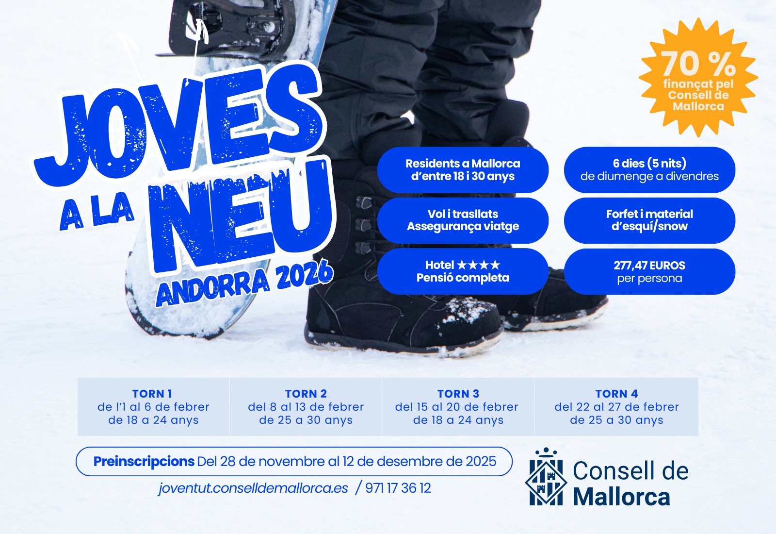 Cartell de «Joves a la neu».